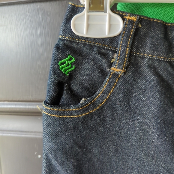Rocawear 24 Months Fern Green Shirt & Jeans Blu 2 Piece Outfit Set New With Tags - Picture 14 of 16